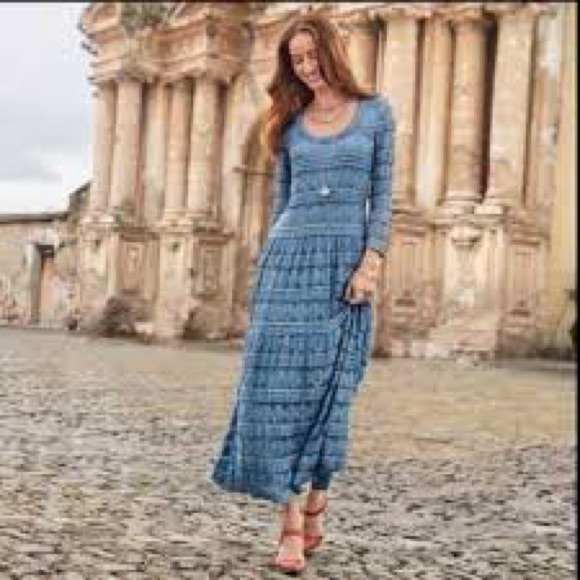 Sundance Blue Long Sleeve Dress - Picture 1 of 12